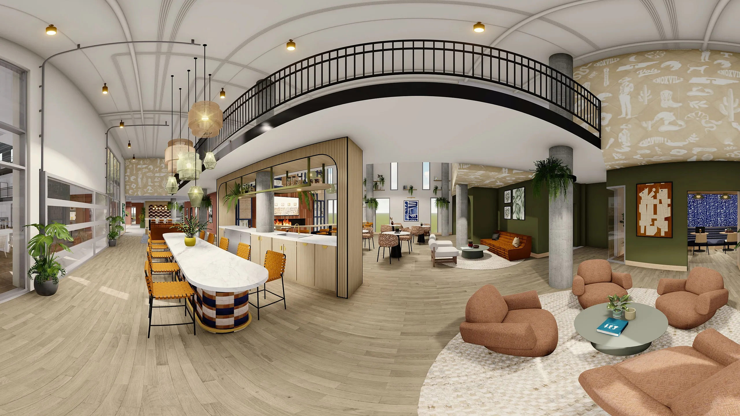 tenn student living common area rendering