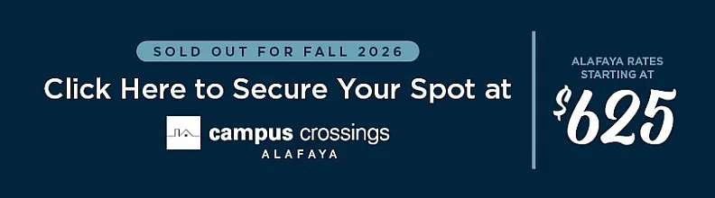 Secure your future spot at Campus Crossings Alafaya for Fall 2026 with attractive rates starting at $625.