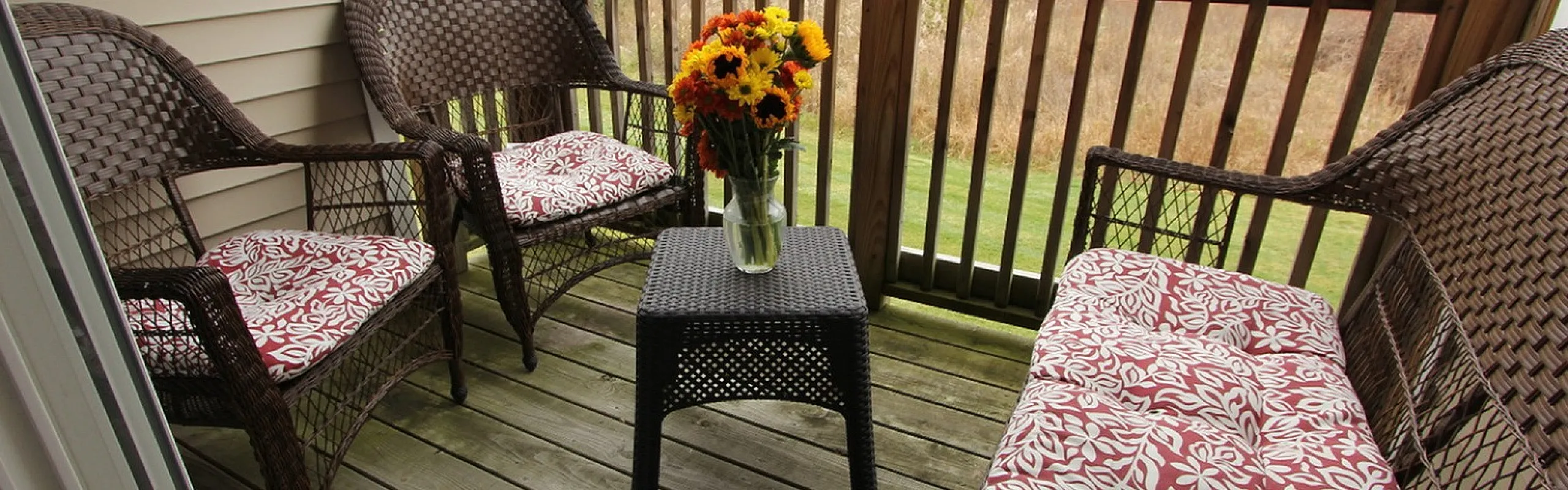 Private deck or patio at Long Pond Village Apartments in Schenectady, NY