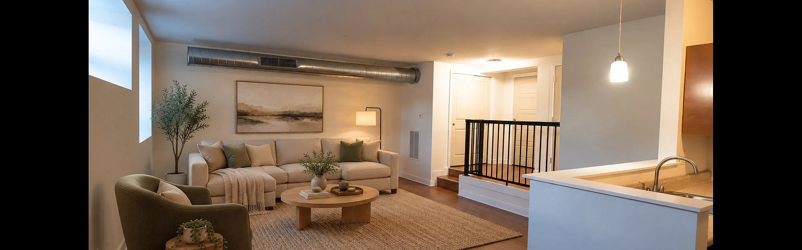 Draper Lofts Apartments - Cozy Living Room