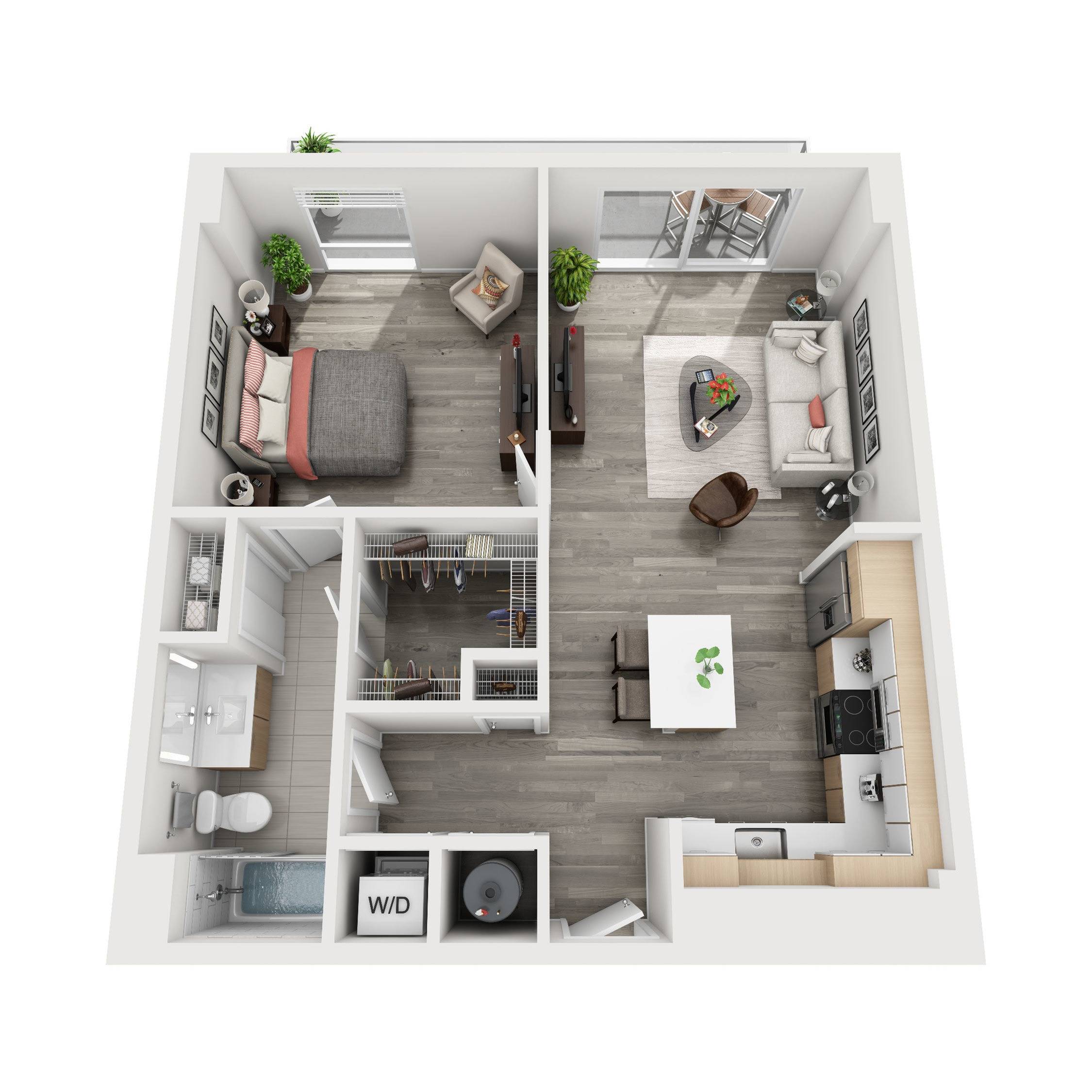 Motion at Dadeland A1-A Floor Plan