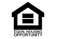 Equal Housing Opportunity logo featuring a stylized house with an equal sign, promoting fair housing.