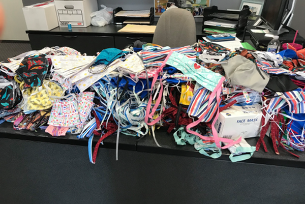 Big Pile of face masks