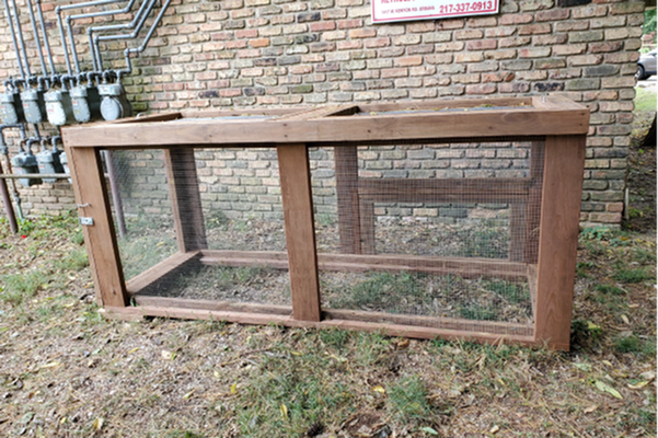 A photo of our compost bin