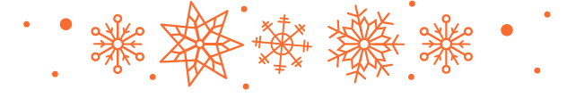 orange snowflakes