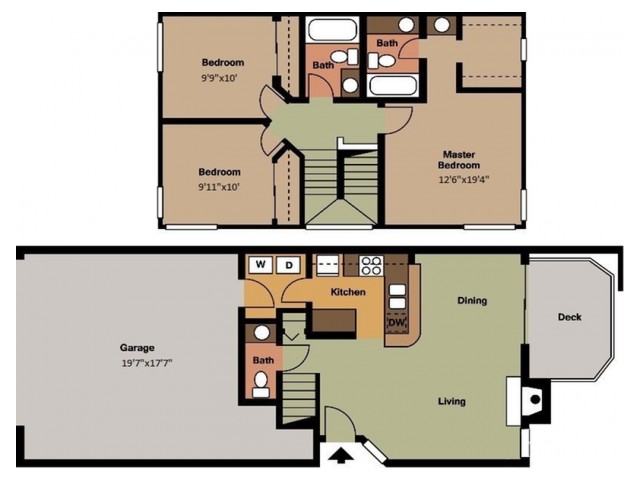 Deerwood | 3 Bed Apartment | Meridian Green Townhomes