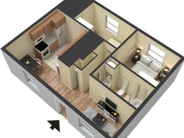 2 Bedroom 1 Bathroom