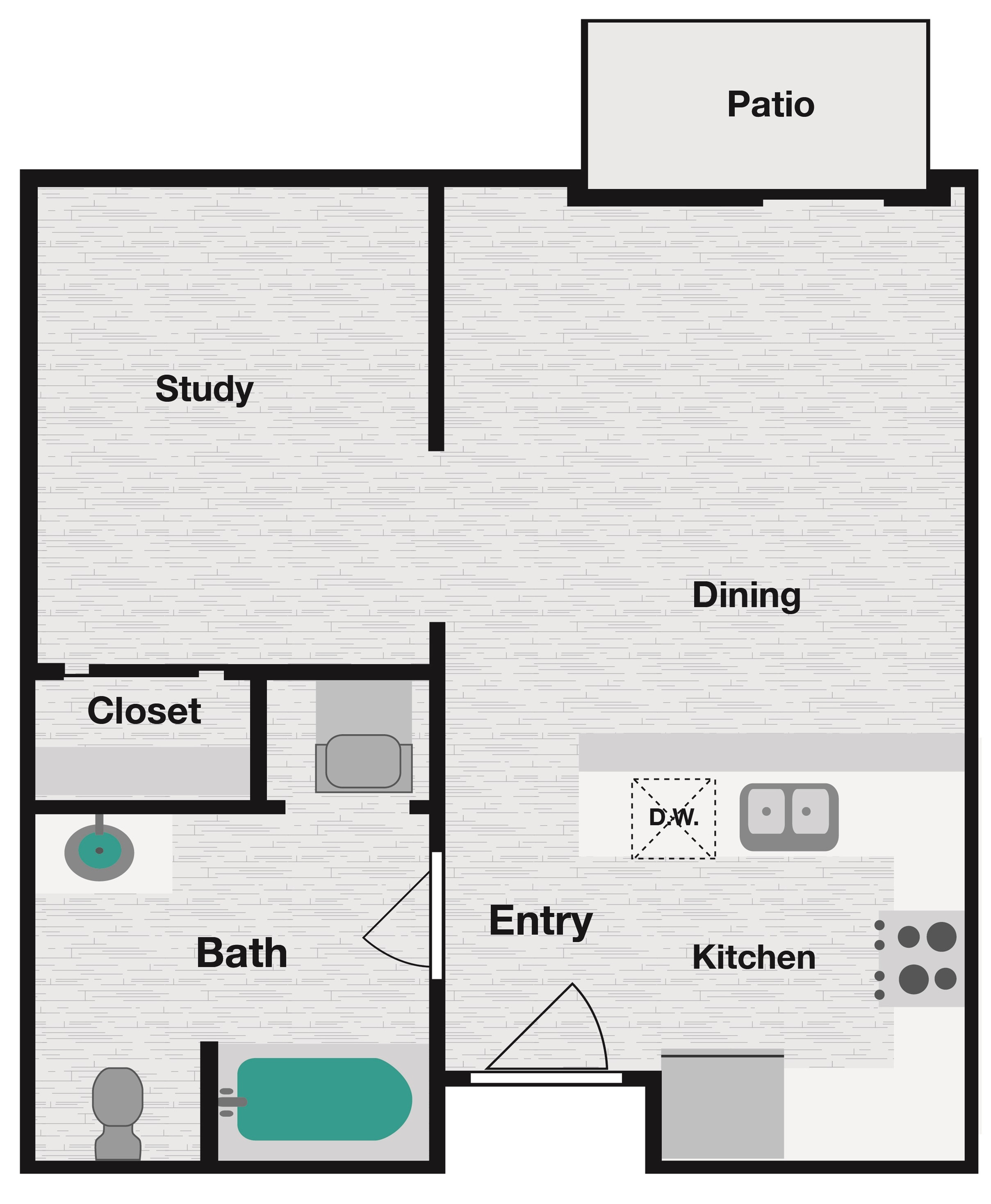 0x1A 2nd Floor with Courtyard Access