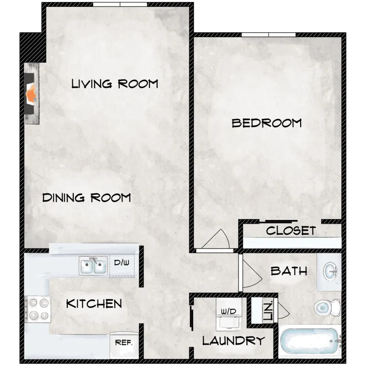 One bedroom