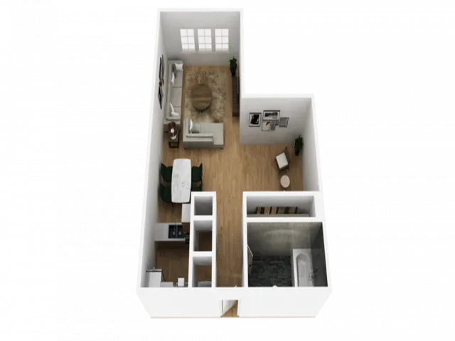 studio apartment floor plan