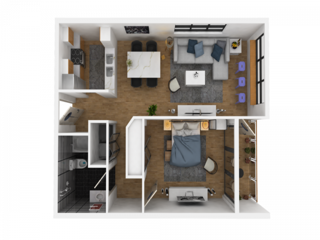 1 bedroom apartment floor plan