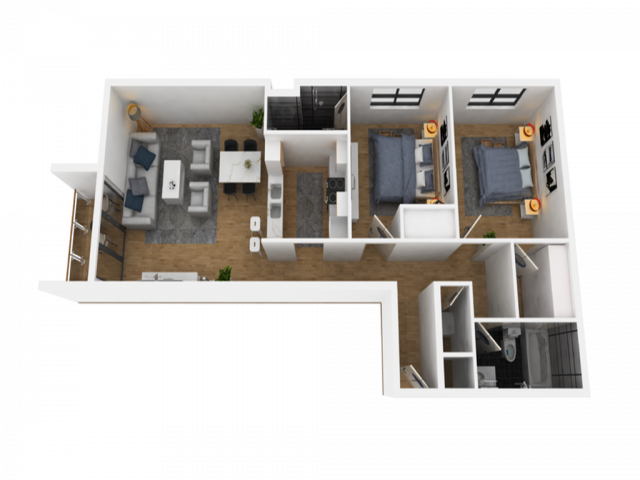 2 bedroom apartment floor plan