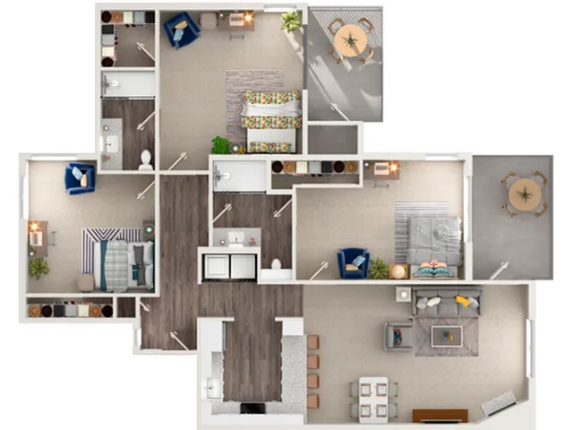 Chase Village 3x2 Floorplan
