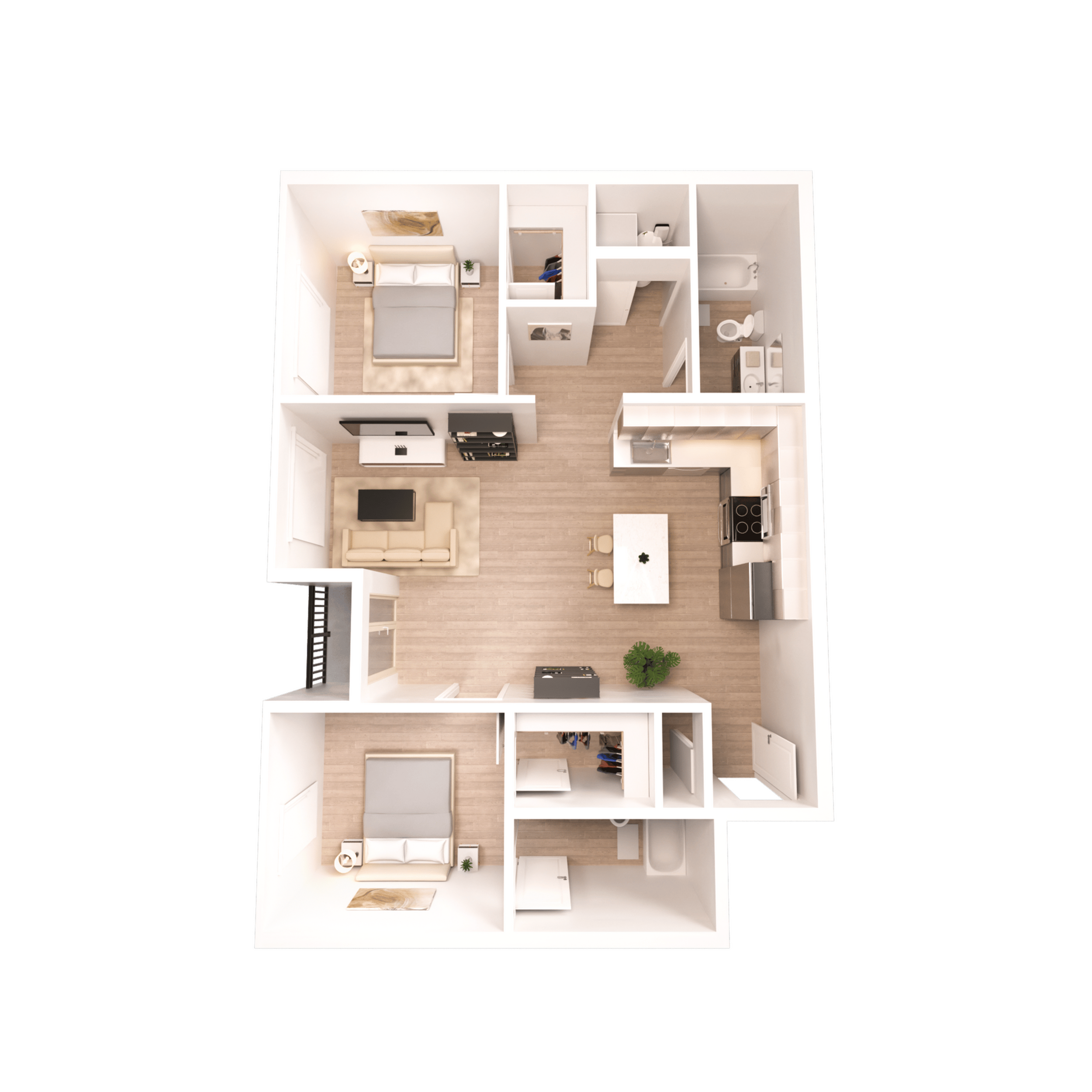2 Bedroom 2 Bathroom at The Edison