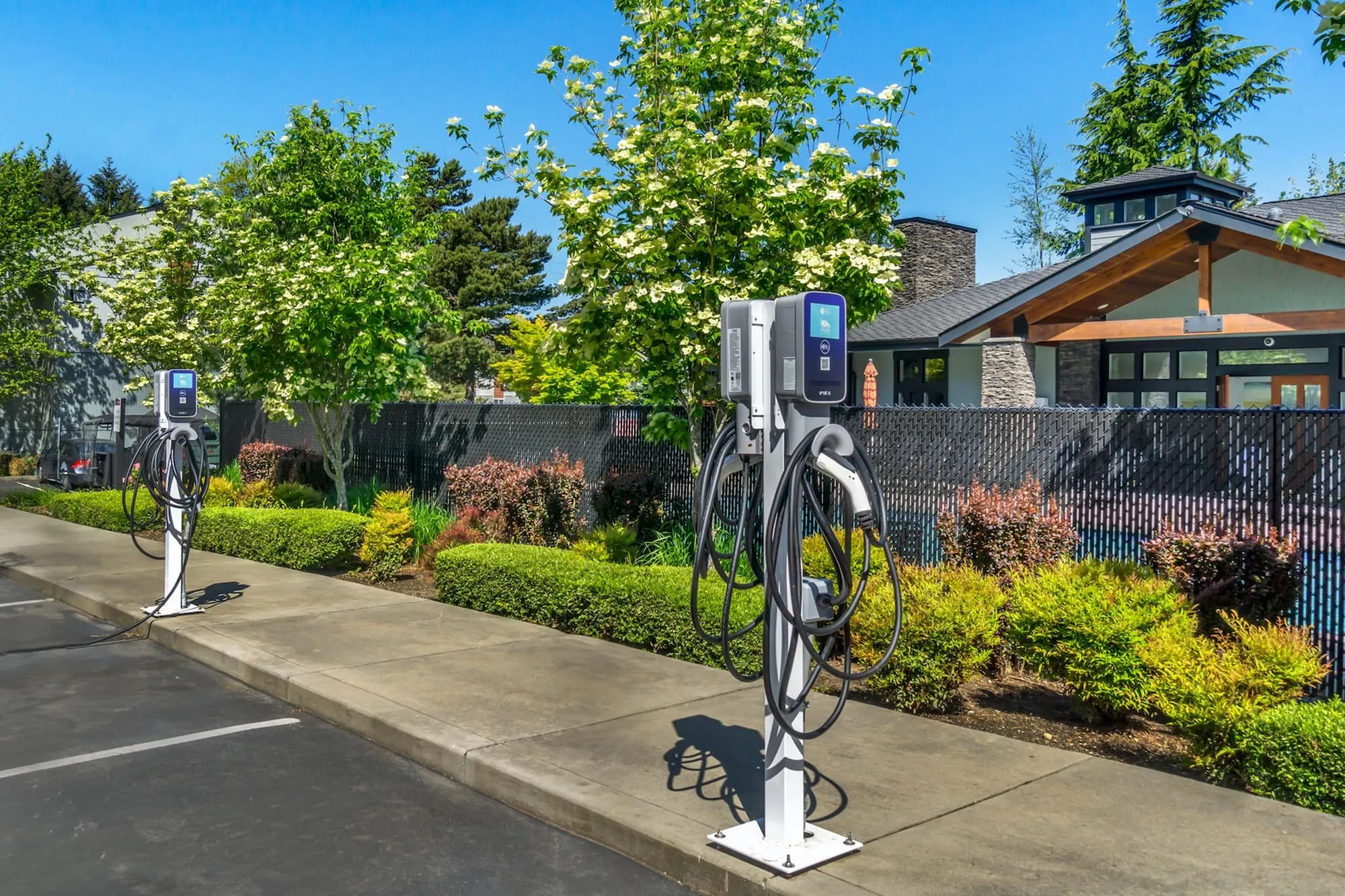 EV Charging Stations provided for residents at Maplewood Park in Renton, WA
