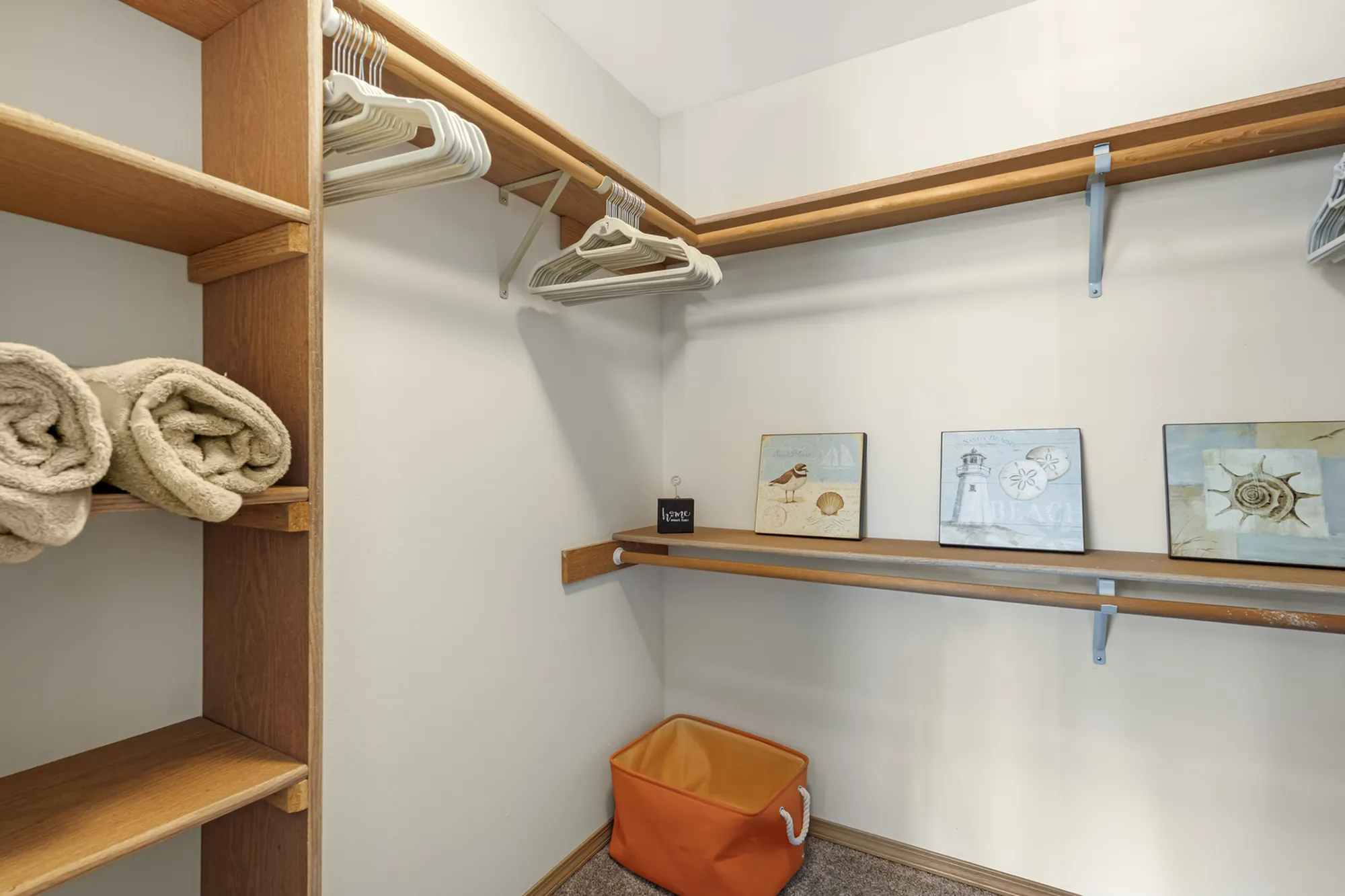 Spacious walk-in closet in apartment unit at Canyon Springs in Lynnwood, WA