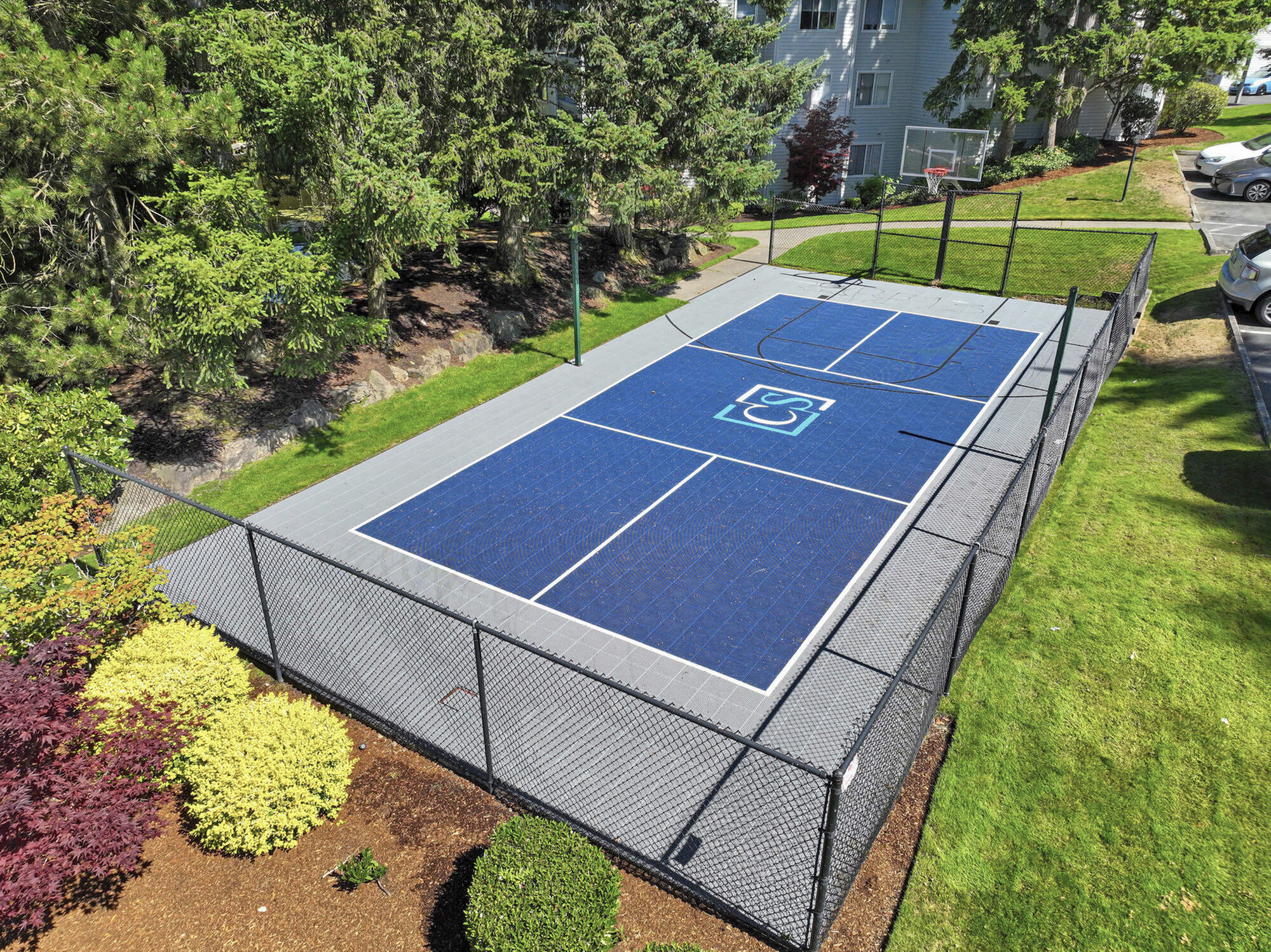 Sport court recreational amenity at Canyon Springs apartments in Lynnwood, WA