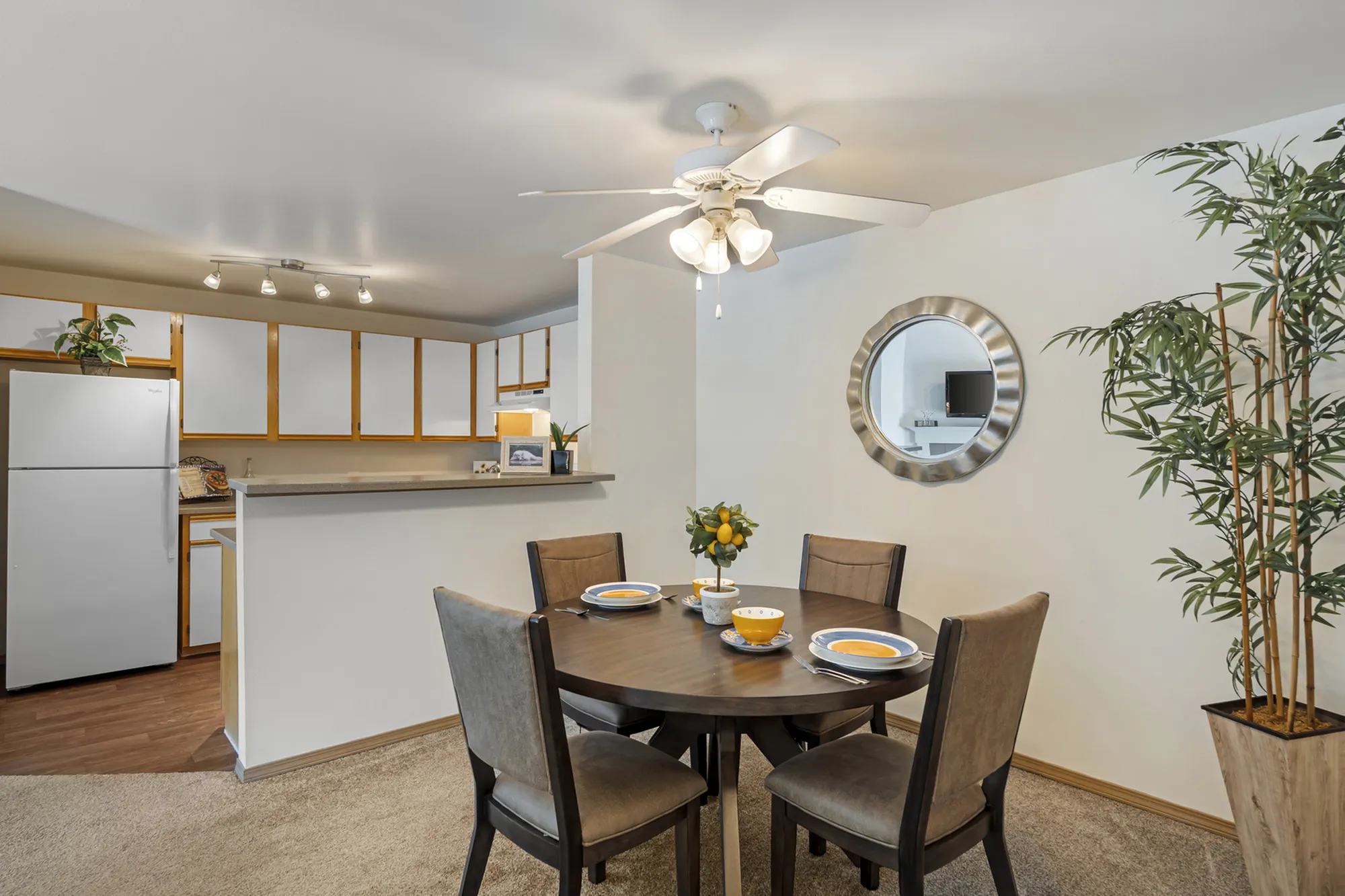 Ceiling fans in apartment homes at Canyon Springs in Lynnwood, WA