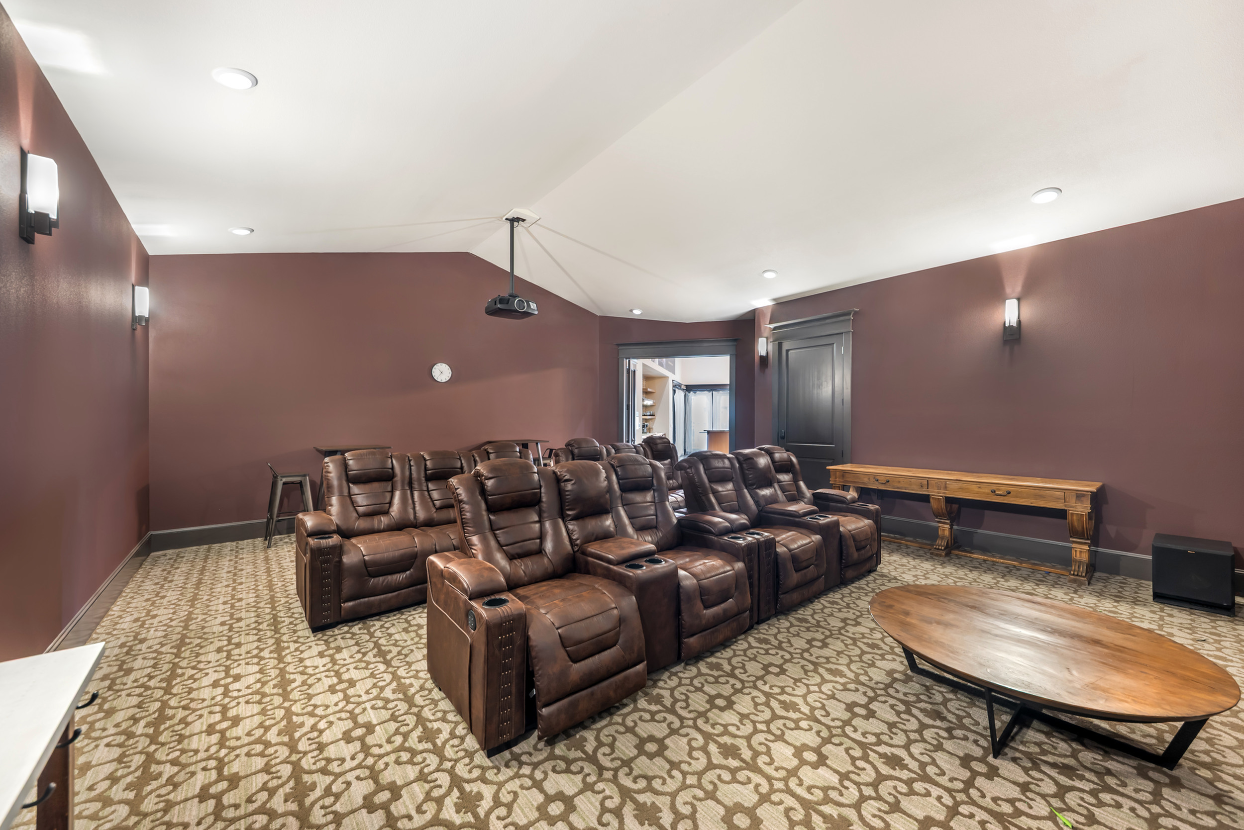 Resident Movie Theater at Stone Hill Apartments in Pflugerville, TX
