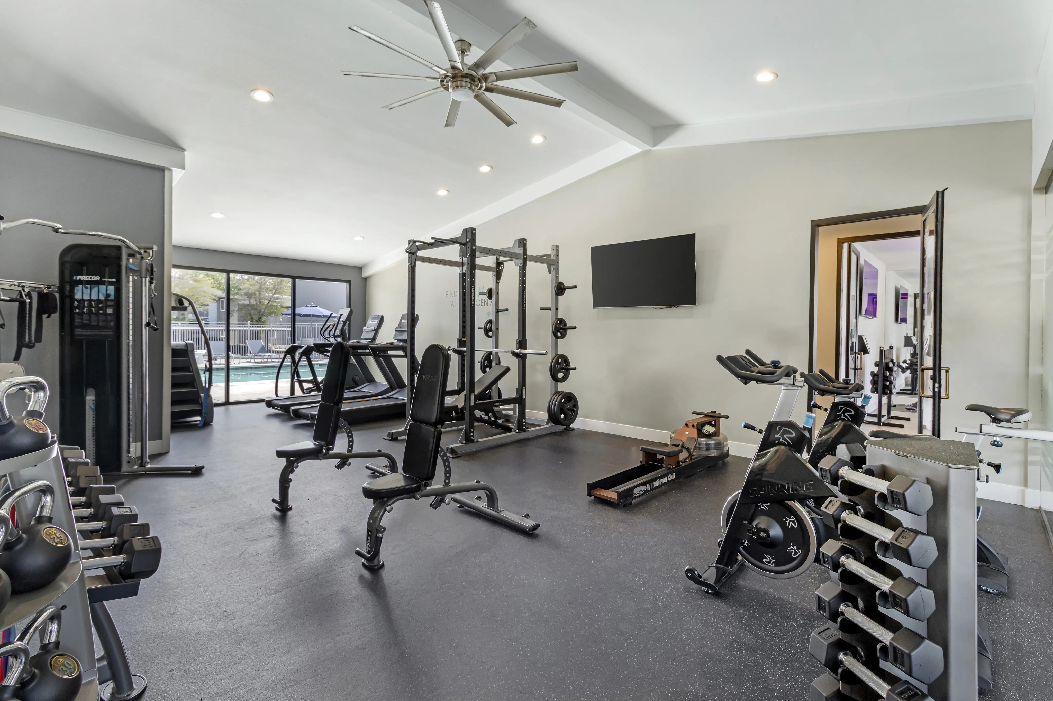 The Phoenix Reno brand new fitness center with modern exercise equipment in Reno NV