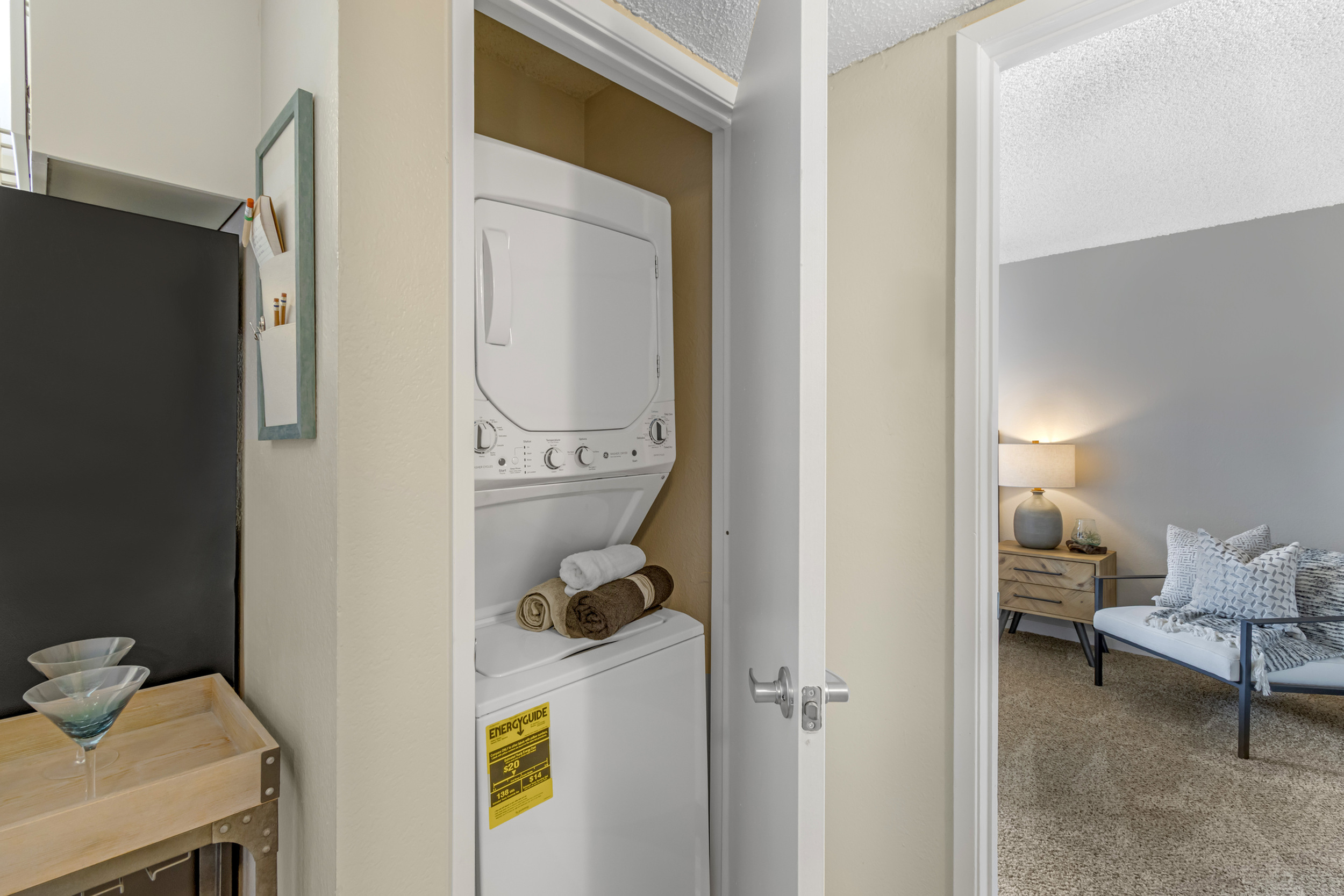 The Phoenix Reno in-unit washer and dryer available in select apartments in Reno NV