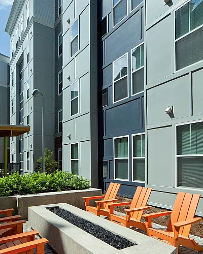 Campus Circle Urbana apartment building exterior shot at 1010 West University Avenue in Urbana Illinois near UIUC