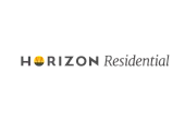 Horizon Residential logo featuring a stylized sun setting over the horizon within the letter 'O'.
