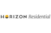Elegant Horizon Residential logo featuring a stylized sun and modern typography.
