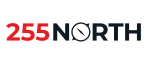Dynamic 255 North logo featuring bold red and black typography with a compass icon.