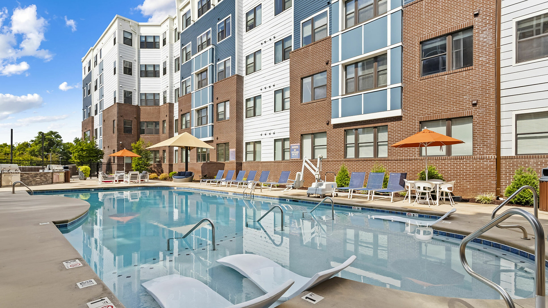 Resort-style outdoor pool