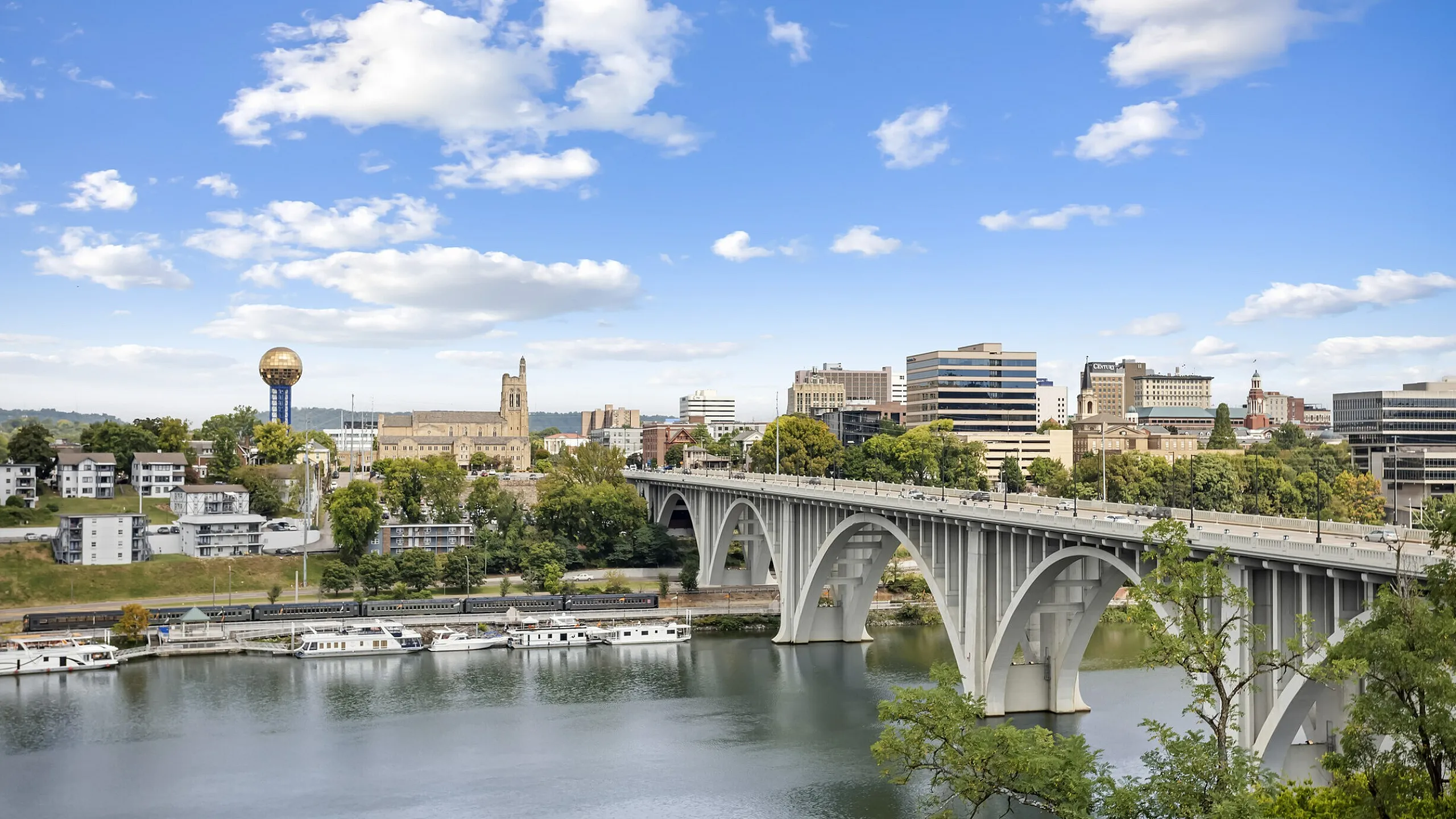 View of bridge over Tennessee River from the point of view above 303 Flats