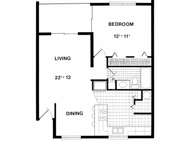 Garden Villa | 1 Bed Apartment | Marcell Gardens Apartments