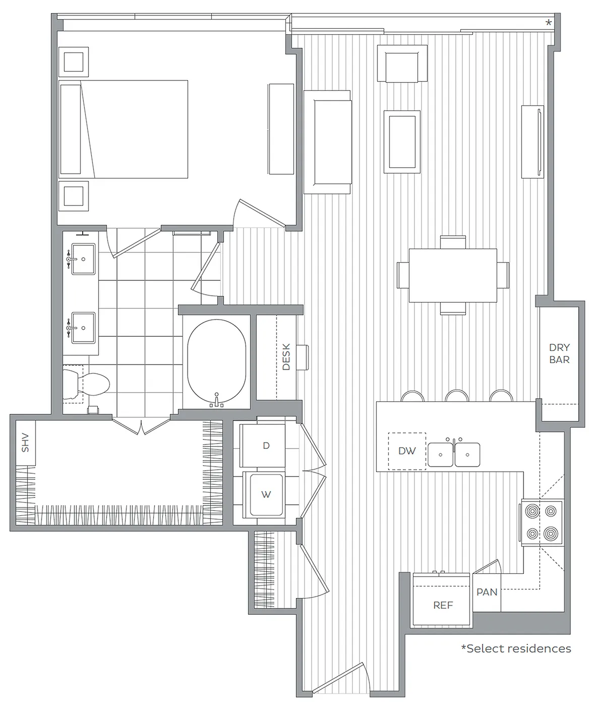 L | 1 Bed Apartment | Hanover Republic Square