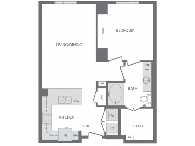 E | 1 Bed Apartment | Hanover Post Oak