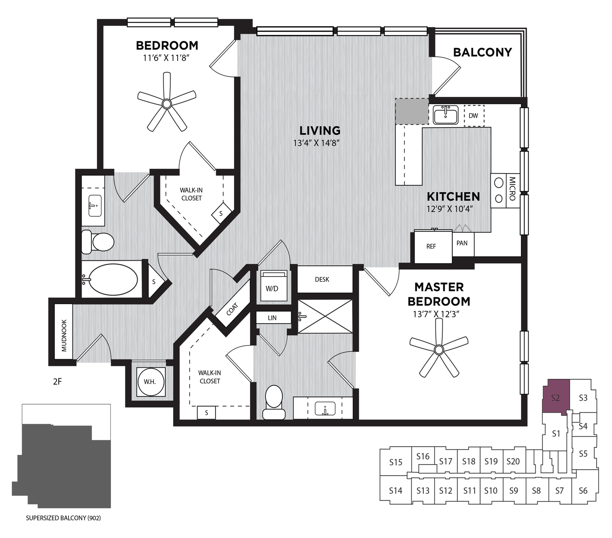 Shamus | 2 Bed Apartment | Alexan on 8th