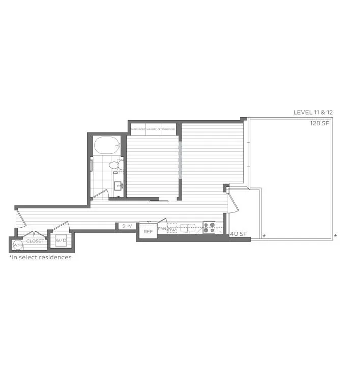 B - 1 Bedroom / 1 Bath
