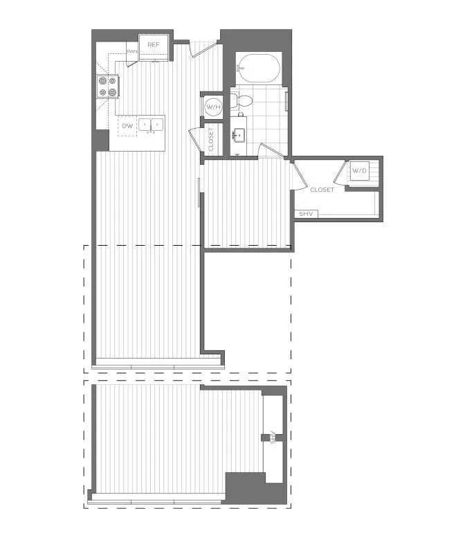E - 1 Bedroom / 1 Bath