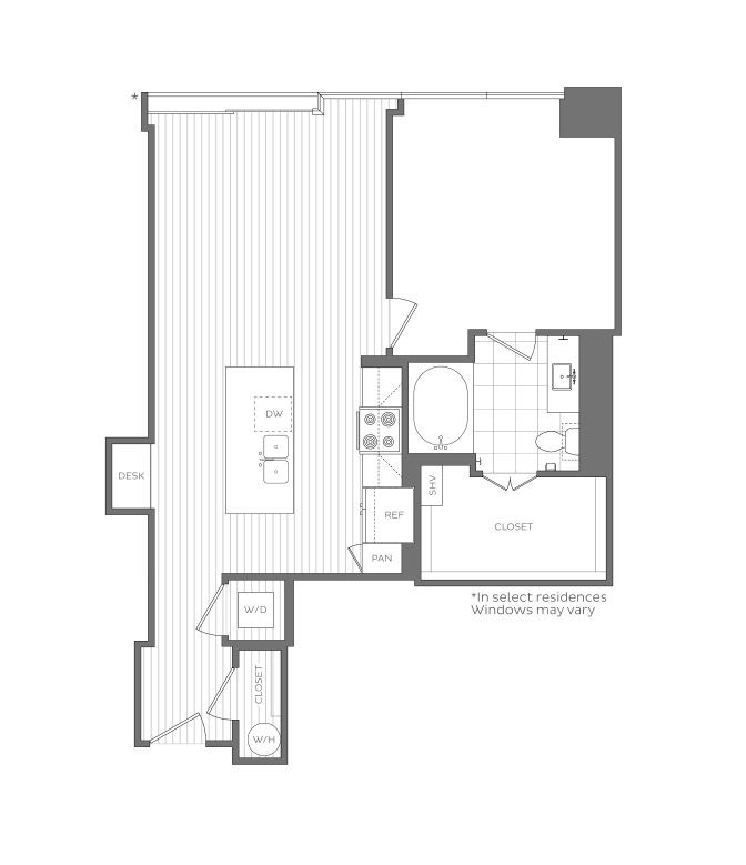 F- 1 Bedroom / 1 Bath
