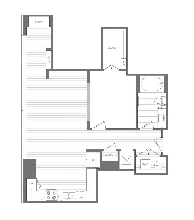 J - 1 Bedroom / 1 Bath