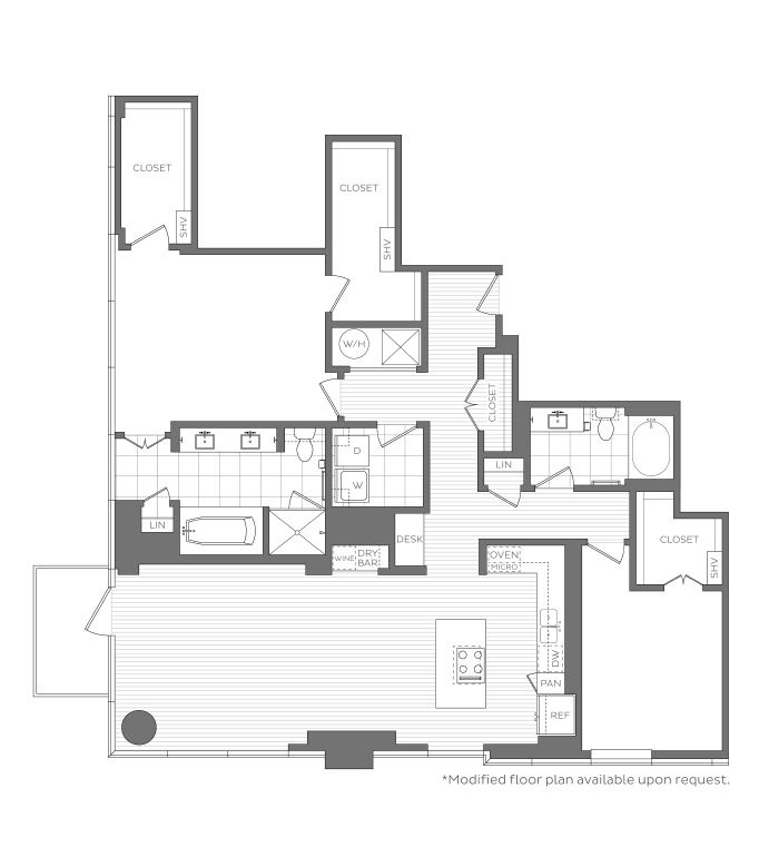 S - 2 Bedroom / 2 Bath