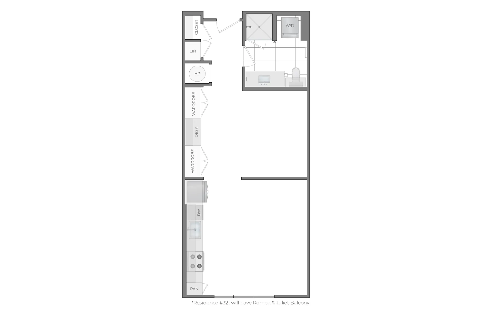 Ba - Studio/1Bath