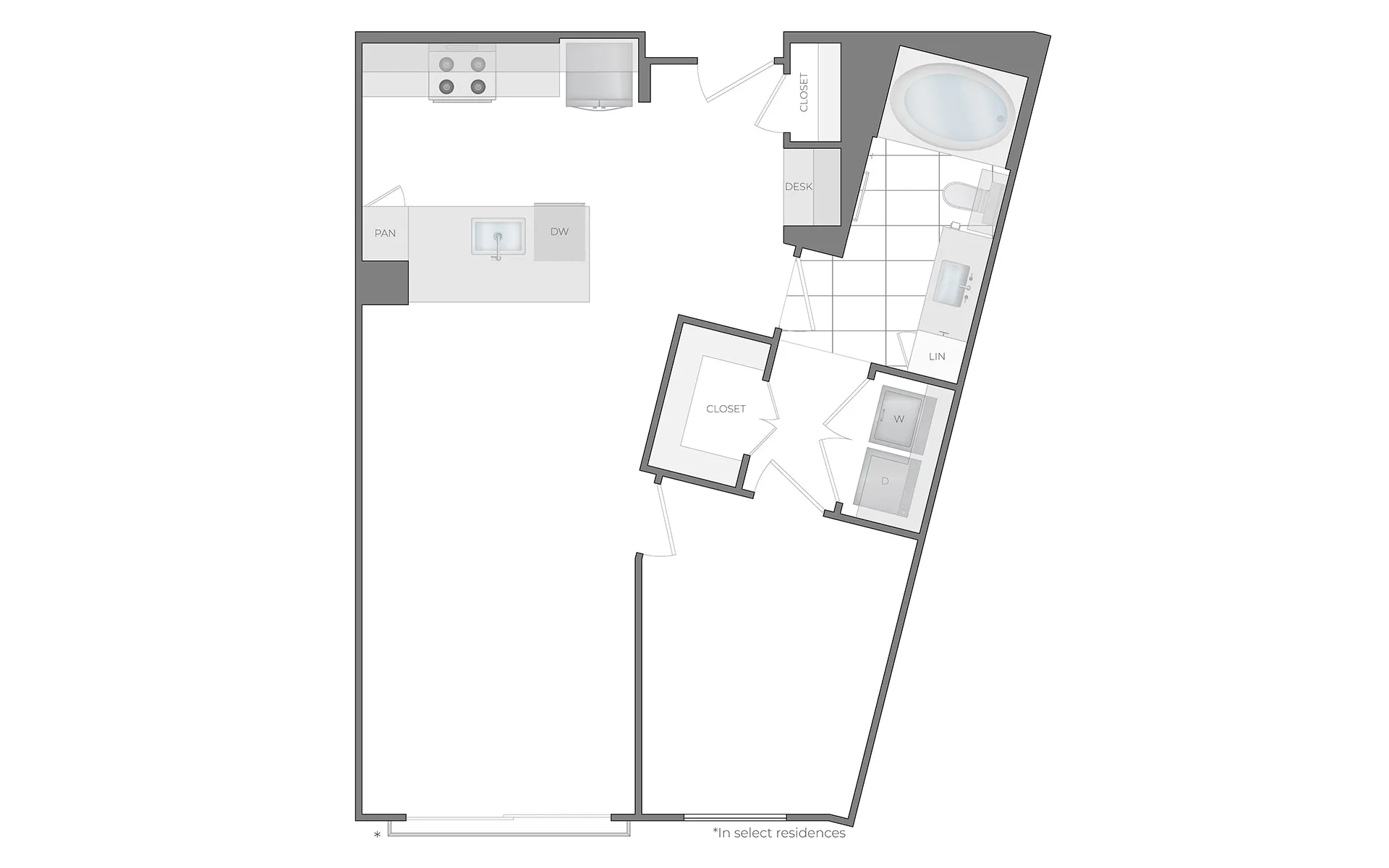 E 1Bed / 1Bath