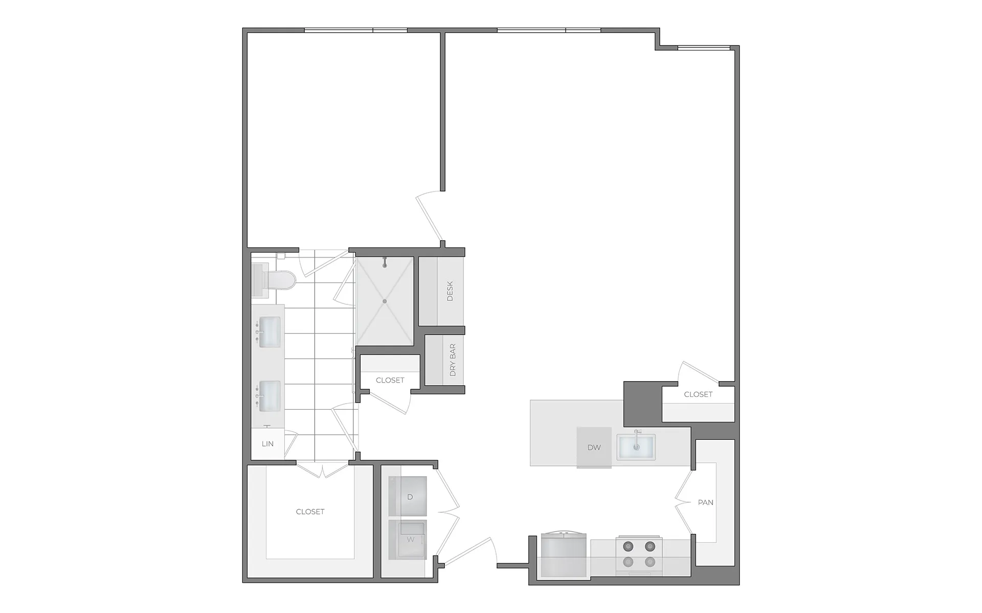 J 1Bed / 1Bath