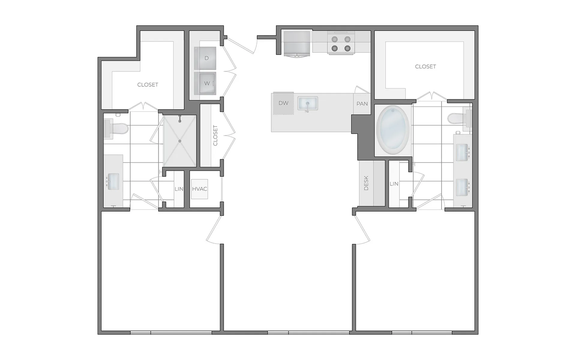 P 2Bed / 2Bath