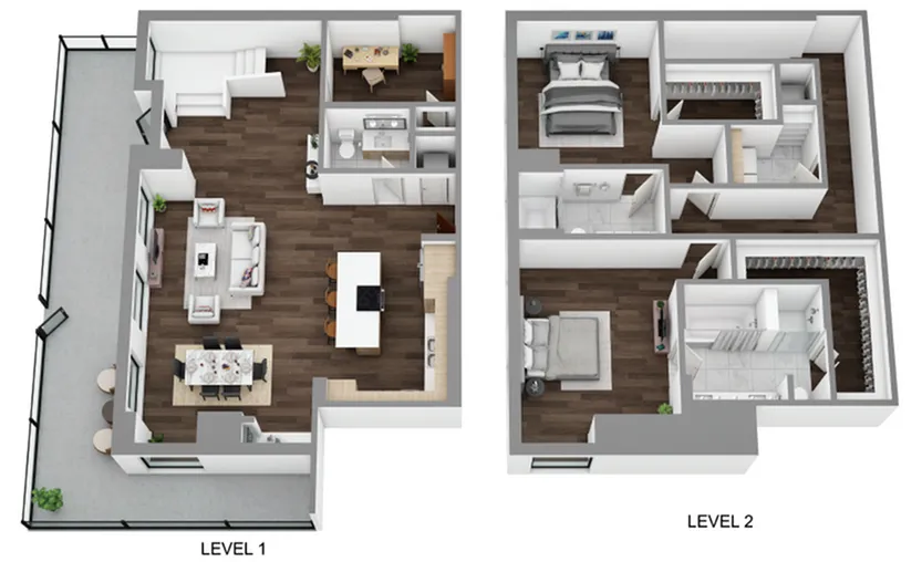 floor plan on 2D layout of TH2
