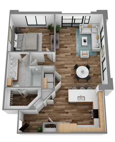 3D J Floorplan
