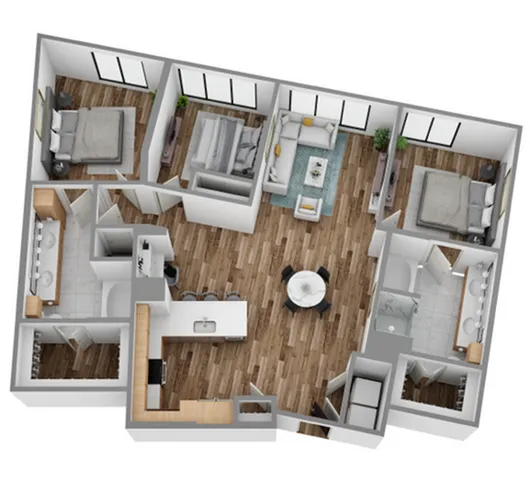 3D Q Floorplan