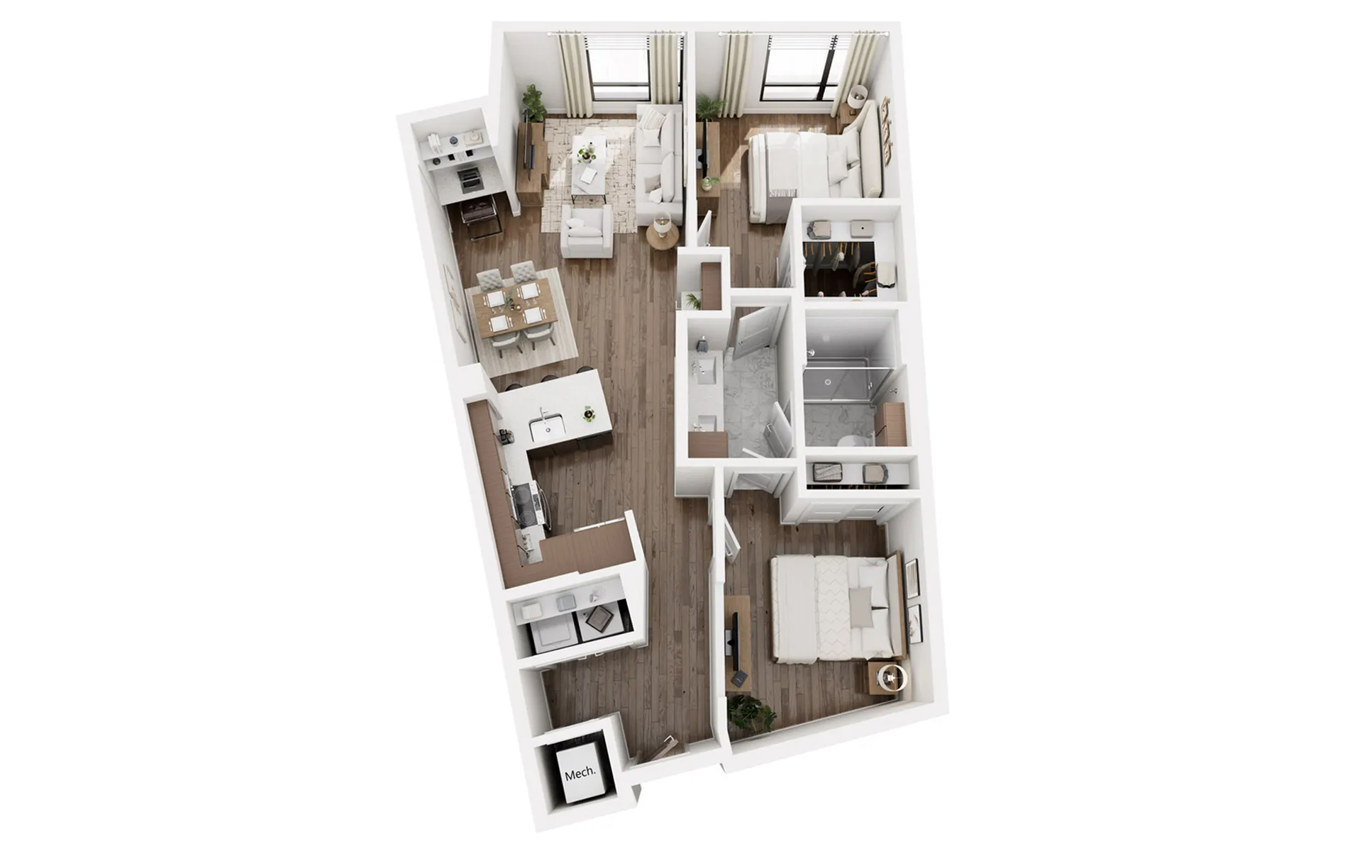 N 2Bed / 1Bath