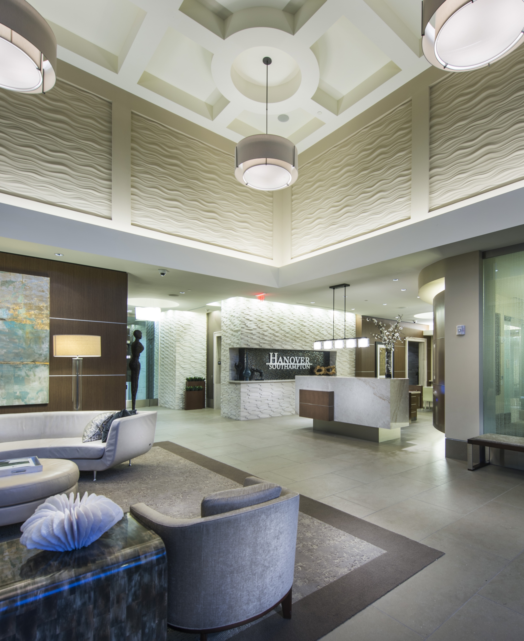 Lobby and seating area at Hanover Southampton