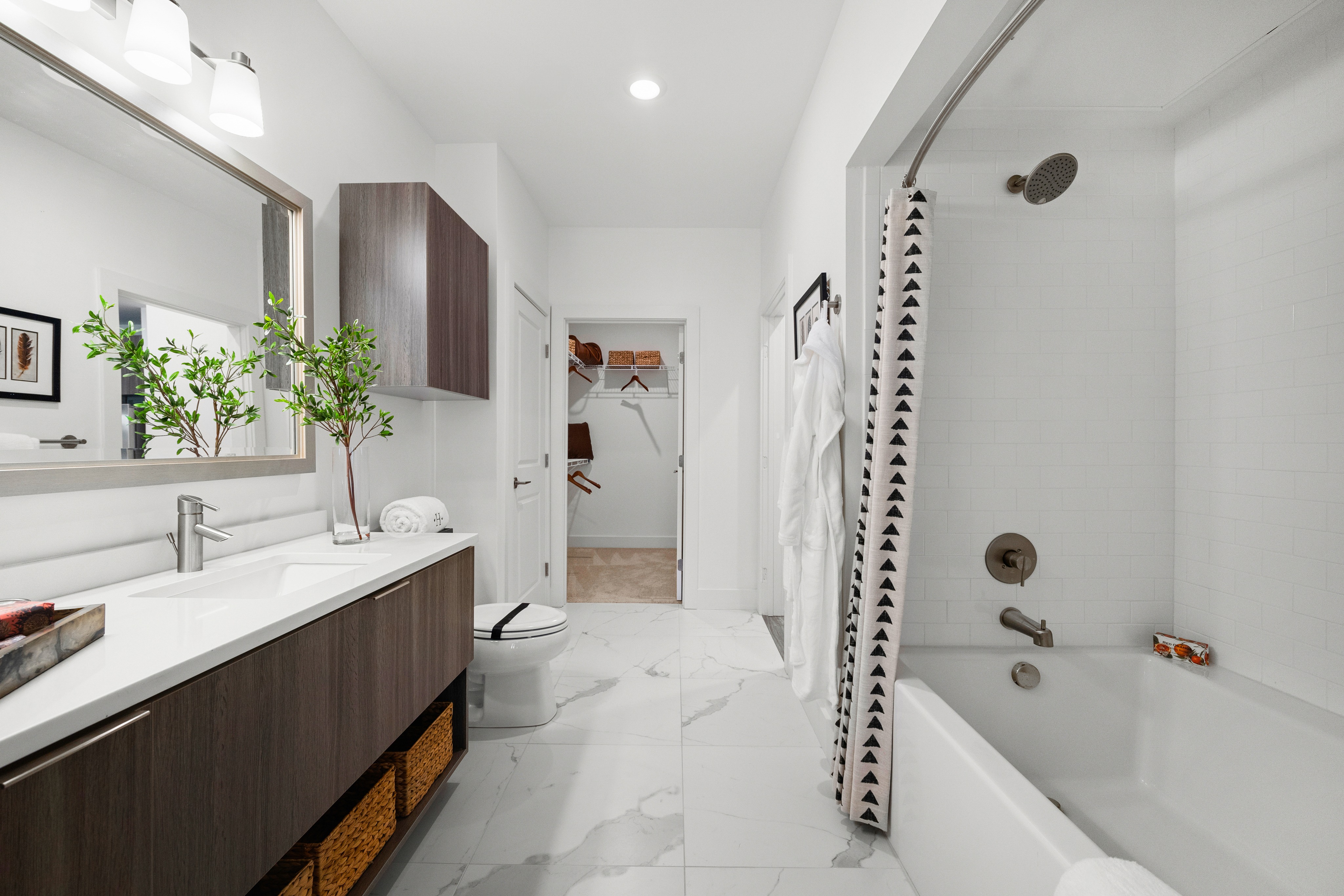 Spa-inspired bathrooms with large soaking tub